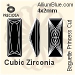 Preciosa Baguette Princess (BPC) 5x2.5mm - Cubic Zirconia