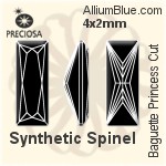 Preciosa Baguette Princess (BPC) 4x2mm - Synthetic Spinel
