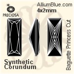 Preciosa Baguette Princess (BPC) 6x3mm - Cubic Zirconia