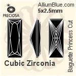 プレシオサ Baguette Princess (BPC) 4x2mm - Synthetic Corundum