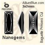 Preciosa Baguette Princess (BPC) 4x2mm - Cubic Zirconia