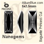 Preciosa Baguette Princess (BPC) 4x2mm - Synthetic Spinel