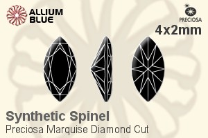 Preciosa Marquise Diamond (MDC) 4x2mm - Synthetic Spinel