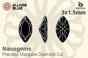 Preciosa Marquise Diamond (MDC) 3x1.5mm - Nanogems