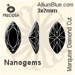 Preciosa Marquise Diamond (MDC) 4x2mm - Cubic Zirconia