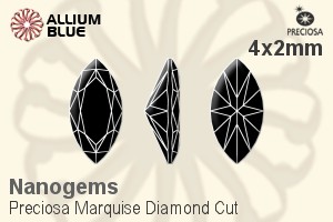 プレシオサ Marquise Diamond (MDC) 4x2mm - Nanogems