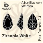 Preciosa Pear Diamond (PDC) 5x3mm - Synthetic Spinel