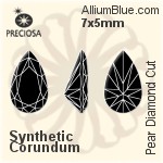 Preciosa Pear Diamond (PDC) 7x5mm - Synthetic Corundum