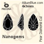 Preciosa Pear Diamond (PDC) 4x3mm - Synthetic Spinel