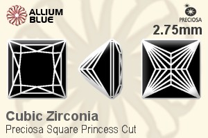 Preciosa Square Princess (SPC) 2.75mm - Cubic Zirconia