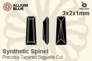 プレシオサ Tapered Baguette (TBC) 3x2x1mm - Synthetic Spinel