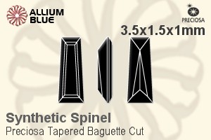 Preciosa Tapered Baguette (TBC) 3.5x1.5x1mm - Synthetic Spinel