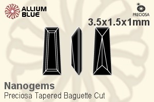 プレシオサ Tapered Baguette (TBC) 3.5x1.5x1mm - Nanogems