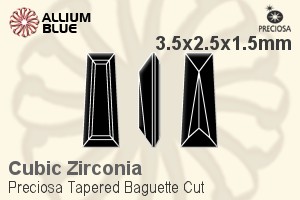Preciosa Tapered Baguette (TBC) 3.5x2.5x1.5mm - Cubic Zirconia
