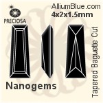プレシオサ Tapered Baguette (TBC) 4x2x1.5mm - Nanogems