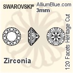 スワロフスキー Zirconia ラウンド 120 Facets カット (SG120FCHC) 4mm - Zirconia