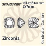 Swarovski Zirconia Celebration Cushion 125 Facets Cut (SGCC125F) 5x5mm - Zirconia