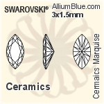 施華洛世奇 陶瓷 Marquise 顏色 Brilliance 切工 (SGCMCBC) 5x2.5mm - 陶瓷