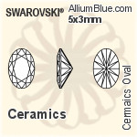 スワロフスキー セラミックス Oval カラー Brilliance カット (SGCOVCBC) 6x4mm - セラミックス