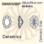 施華洛世奇 陶瓷 橢圓形 顏色 Brilliance 切工 (SGCOVCBC) 7x5mm - 陶瓷