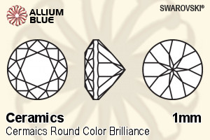 施華洛世奇 陶瓷 圓形 顏色 Brilliance 切工 (SGCRDCBC) 1mm - 陶瓷