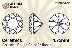 施華洛世奇 陶瓷 圓形 顏色 Brilliance 切工 (SGCRDCBC) 1.75mm - 陶瓷