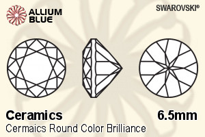 スワロフスキー セラミックス ラウンド カラー Brilliance カット (SGCRDCBC) 6.5mm - セラミックス