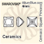 Swarovski Ceramics Square Princess Color Brilliance Cut (SGCSQPCBC) 1.5mm - Ceramics