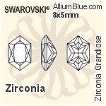 スワロフスキー Zirconia Grandiose カット (SGGRD) 5x3mm - Zirconia
