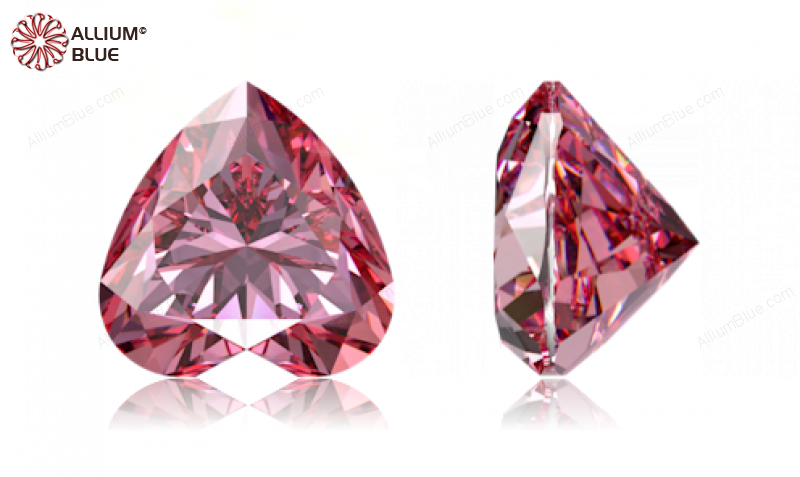 SWAROVSKI GEMS Cubic Zirconia Heart Brilliant Fancy Pink 5.00x5.00MM normal +/- FQ 0.080
