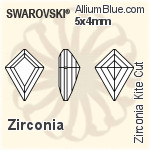 施华洛世奇 Zirconia Kite 切工 (SGKITE) 7.5x4.25mm - Zirconia