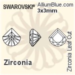 施華洛世奇 Zirconia 樹葉 切工 (SGLEFC) 4x4mm - Zirconia