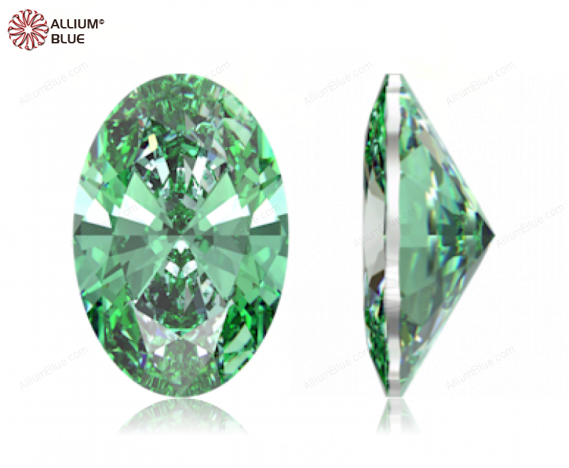 SWAROVSKI GEMS Cubic Zirconia Oval Pure Brilliance Fancy Light Green 5.00x3.00MM normal +/- FQ 0.080
