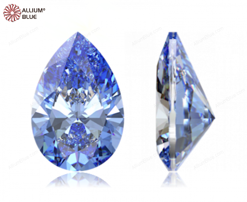 SWAROVSKI GEMS Cubic Zirconia Pear Pure Brilliance Fancy Light Blue 3.00x2.00MM normal +/- FQ 0.100