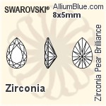 Swarovski Zirconia Pear Pure Brilliance Cut (SGPDPBC) 5x3mm - Zirconia