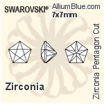施华洛世奇 Zirconia Pentagon Star 切工 (SGPTGC) 6x6mm - Zirconia