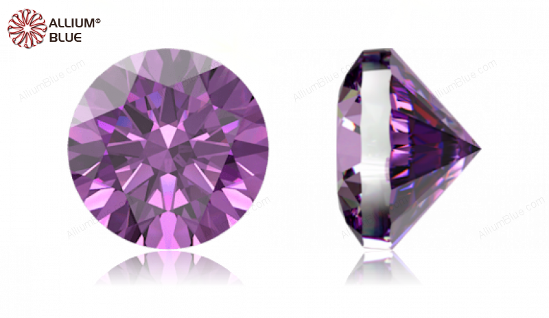 SWAROVSKI GEMS Cubic Zirconia Round Pure Brilliance Fancy Purple 1.00MM normal +/- FQ 1.000