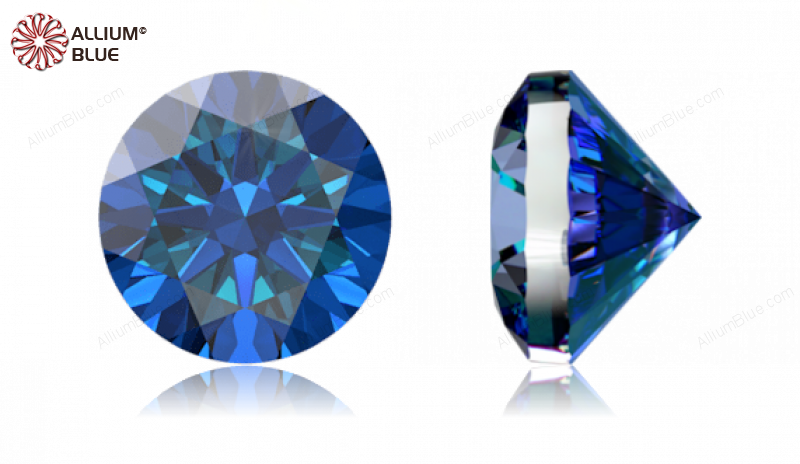 SWAROVSKI GEMS Cubic Zirconia Round Pure Brilliance Rainbow Blue 1.25MM normal +/- FQ 1.000