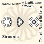 スワロフスキー Zirconia ラウンド Pure Brilliance カット (SGRPBC) 1.25mm - Zirconia