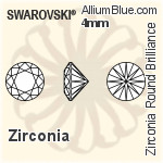 Preciosa Alpha Round Brilliant (RBC) 4mm - Cubic Zirconia