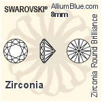 施华洛世奇 Zirconia 圆形 纯洁Brilliance 切工 (SGRPBC) 8mm - Zirconia