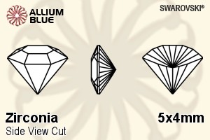 SWAROVSKI GEMS Cubic Zirconia Freeform Side View Fancy Morganite 5.00x4.00MM normal +/- FQ 0.060