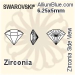 施华洛世奇 Zirconia Side View 切工 (SGSDVC) 7.5x6mm - Zirconia