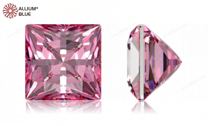 SWAROVSKI GEMS Cubic Zirconia Square Princess PB Purplish Pink 1.50MM normal +/- FQ 0.200