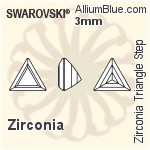 Swarovski Zirconia Triangle Cut Corner Cut (SGZTSC) 6mm - Zirconia