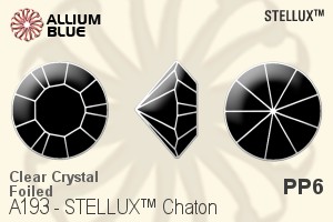 STELLUX™ Chaton (A193) PP6 - Clear Crystal With Gold Foiling