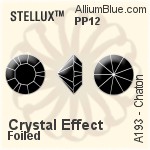 STELLUX™ 钻石形尖底石 (A193) PP12 - 白色（半涂层） 金色水银底