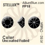 STELLUX™ チャトン (A193) PP10 - クリスタル エフェクト 裏面ゴールドフォイル