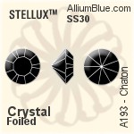スワロフスキー STELLUX チャトン (A193) PP32 - クリスタル（オーディナリー　エフェクト） ゴールドフォイル