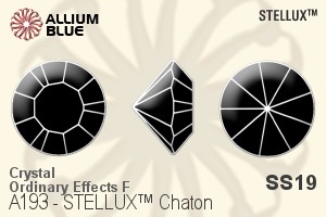 STELLUX Chaton (A193) SS19 - Crystal (Ordinary Effects) With Gold Foiling